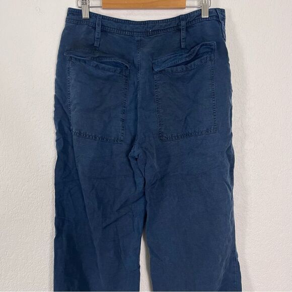 A by Anthropologie Blue Lyocell and Linen Capri Pants - Picture 5 of 8